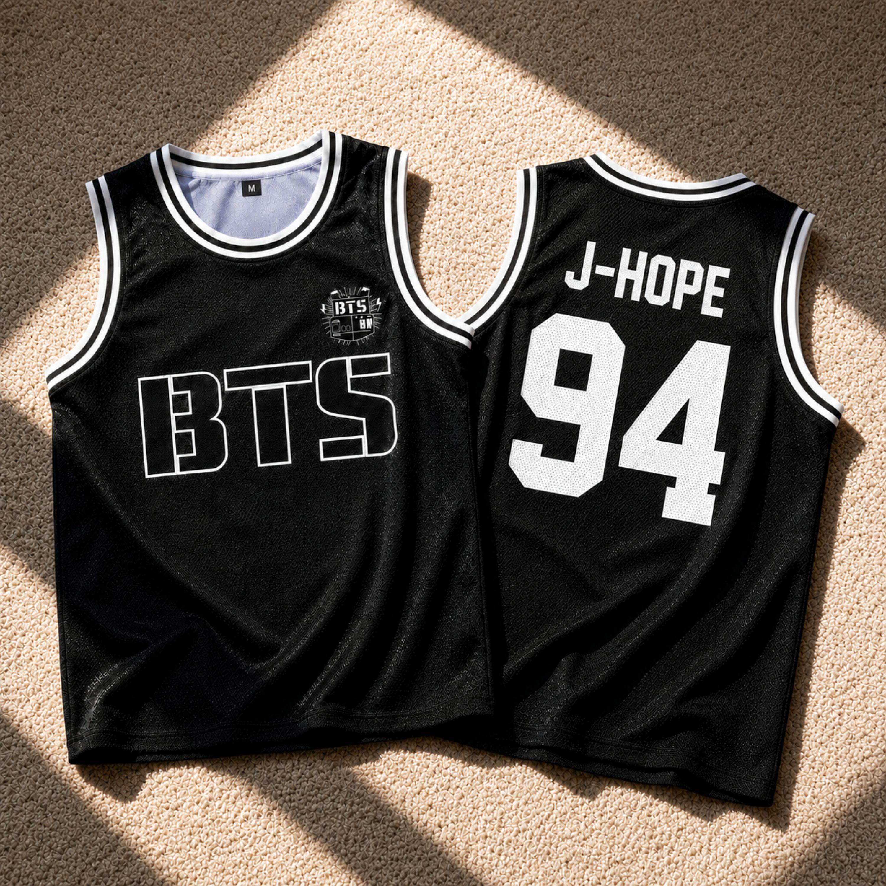 BTS basketball jersey in RM 94 style with number on back
